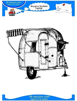 Çocuklar İçin Karavan Boyama Sayfaları 